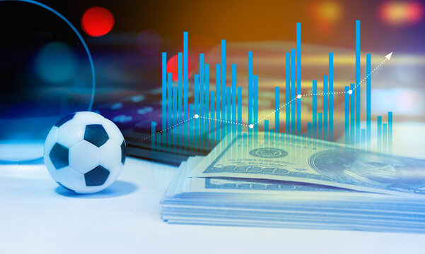 business in football club and soccer team manager, online sport betting concept