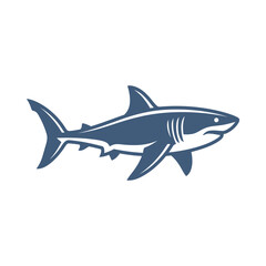 Obraz premium Stylized illustration of a shark in a minimalist design.