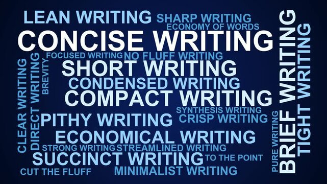 Concise Writing Word Cloud