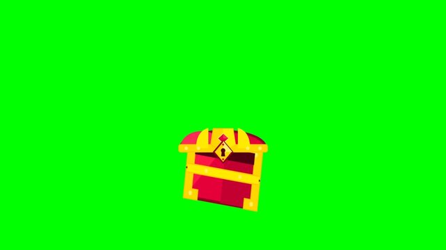 Animated Treasure Chest Opening for Mobile Game Interface Interaction