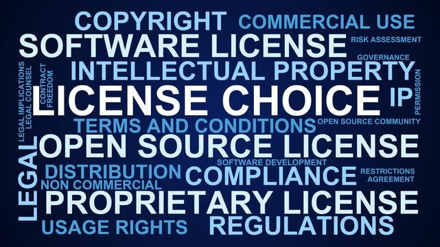 License Choice Word Cloud