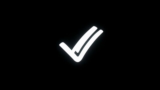 Abstract white check mark symbols appearing with soft focus against a dark background