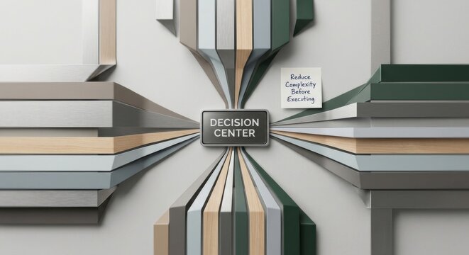 Decision Center with Geometric Strips and Notes Advising Complexity Reduction