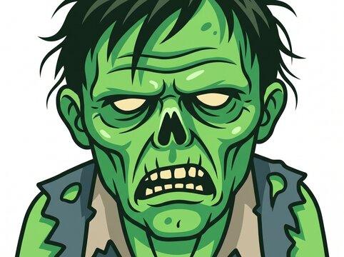 cartoon zombie face