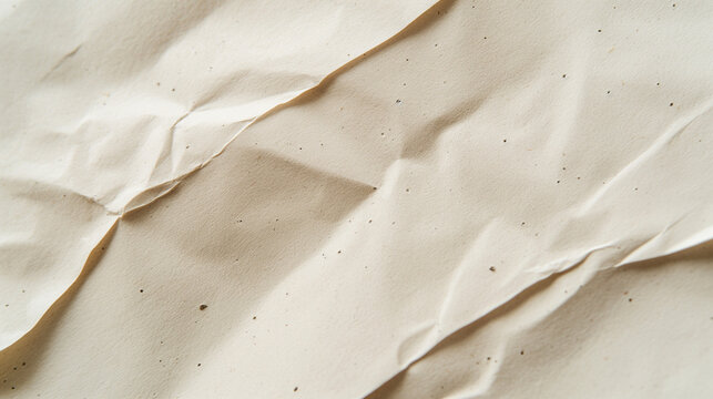 Textured beige paper with subtle wrinkles and light shadows