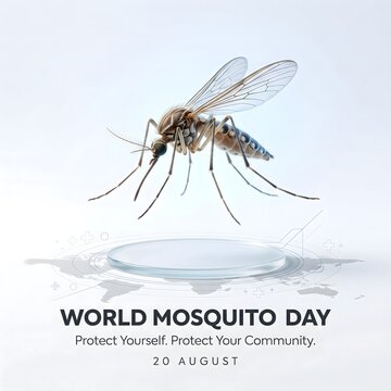 World mosquito day awareness campaign design with presents professional awareness