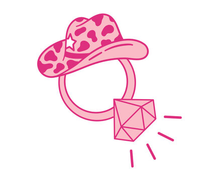 Cowgirl hat svg cut file. Isolated vector illustration.