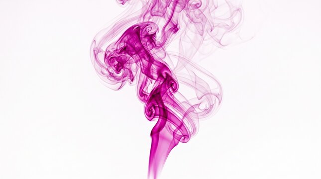 Abstract purple smoke swirl flowing in a decorative pattern