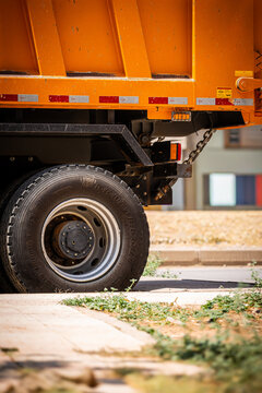 dump truck on the road