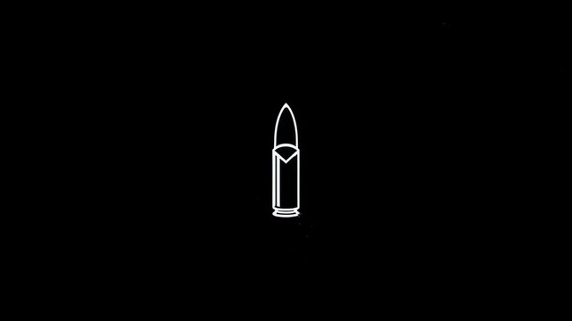Bullet casing rotating in studio lighting with subtle motion blur for commercial applications