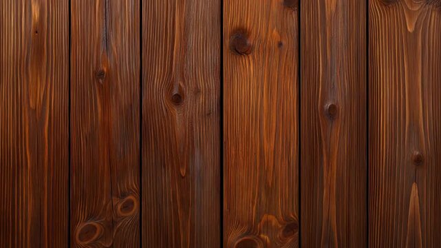Close-up of natural brown wood grain texture on vertical planks background