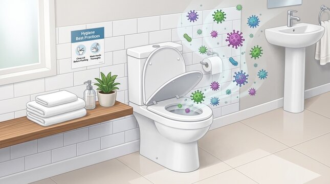 Hygiene concepts for restroom sanitization and virus prevention in public