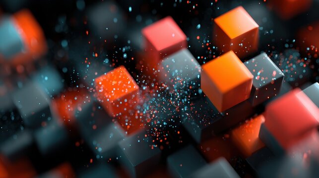 3d technology abstract neon light background, empty space scene, spotlight, dark night, virtual reality, cyber futuristic sci-fi background, street floor studio for mock up. colored geometric