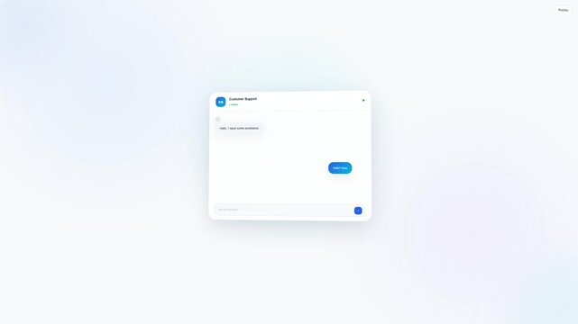 AI Customer Support Chat Response Generation Animation