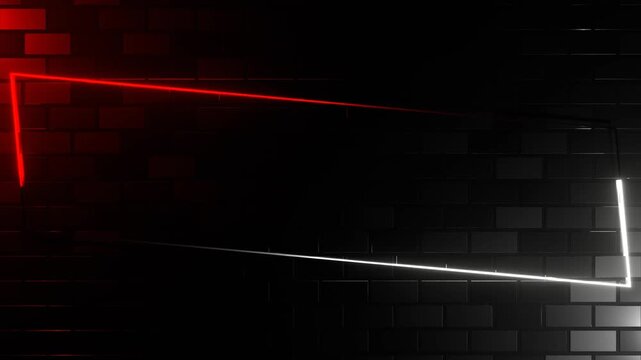 Red and White Strobe Cross in Mirror Tunnel Background VJ Loop in 4K