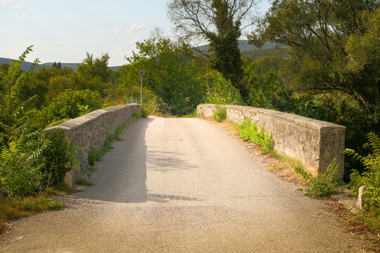 Stone Bridge Over Zrmanja River in Dalmatian Hinterland Croatia