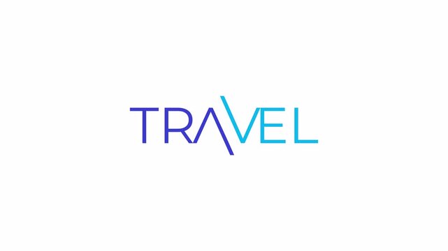 Travel icon animation. alpha channel