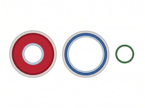 Abstract graphical representation of colorful circular target rings with bullseye abstract geometric minimalist illustration centered diameter isolated background contrast proportion