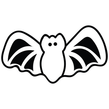 Halloween vampire bat clipart character creepy holiday decoration black and white sticker symbol