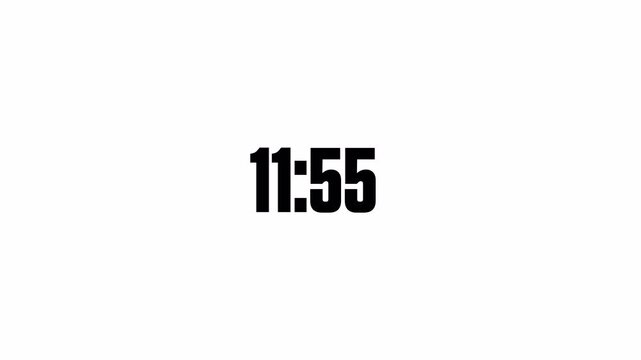 13 minute countdown timer in 1 minute animation with an alpha channel
