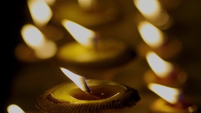 Candlelights in Yipeng (Loykrathong) festival , Chiang Mai Thailand.