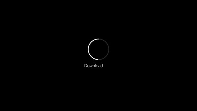 Beautiful circle download icon and progress bar animation for website and app