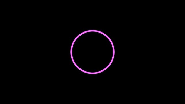 Circle marker draw animation, neon purple highlight black background