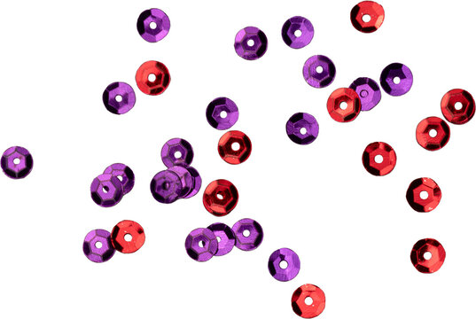 Purple And Red Glitter Scattered Sequins Confetti Decoration