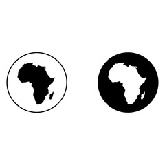 Africa continent map within circular earth vector illustration © Alhamdulillah Allah 
