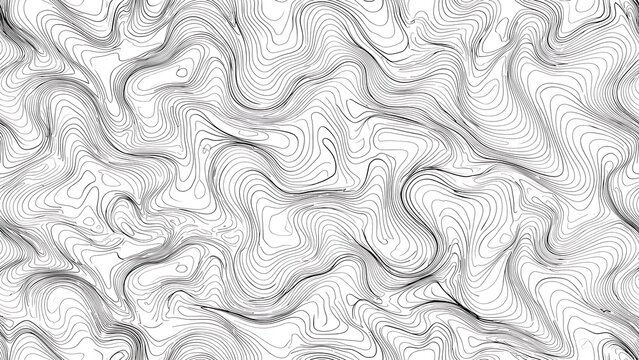 Seamless Topographic Contour Line Abstract Pattern Background