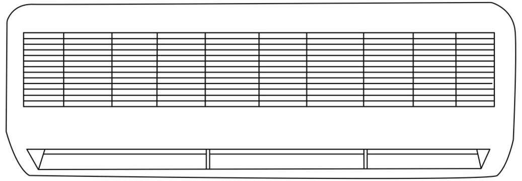 Wall-Mounted Air Conditioner Unit Transparent PNG