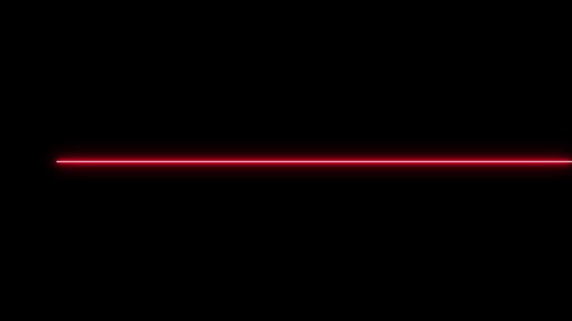 Straight red neon lazer line color red background.