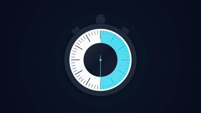 Animated Stopwatch Timer Progress Icon Dark Background