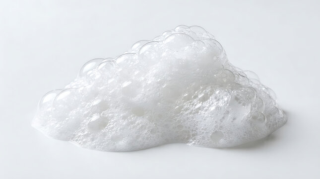 White textured foam or sponge isolated on white background