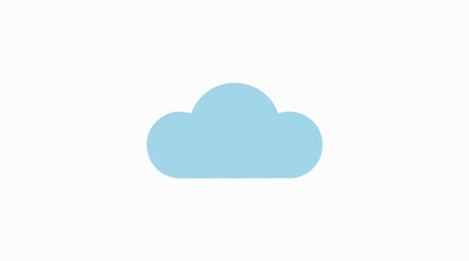 Fototapeta premium vector cloud, flat design, simple, minimalist, plain white background
