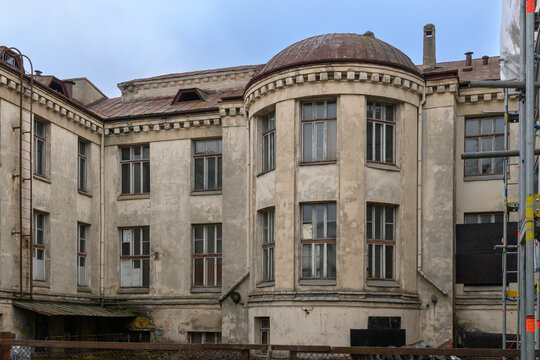 Former Red Cross Hospital Building at Janis Asars Street 3 Undergoing Reconstruction in Riga, Latvia
