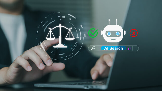 Business Professional Using Digital Interface and AI Technology for Innovation