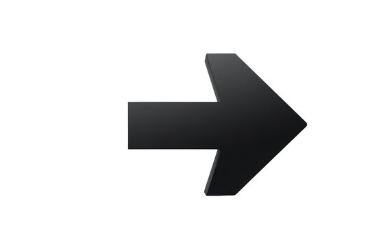 Bold black right pointing arrow isolated on transparent background