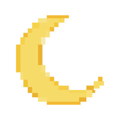 Fototapeta premium a simple pixel-style moon vector design