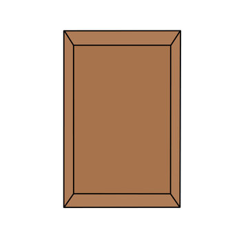 Single wooden picture frame mockup