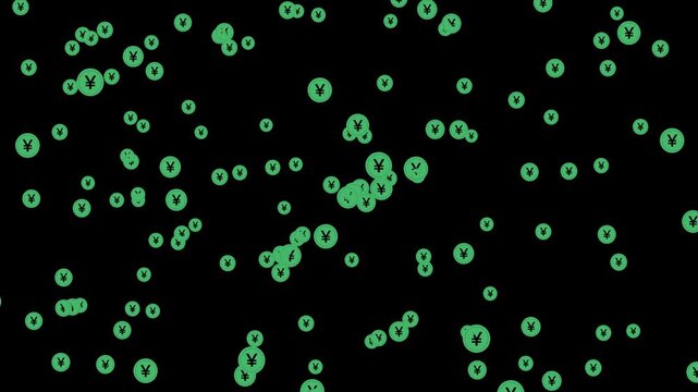 Glowing green bacteria cells multiplying rapidly under microscope in dark laboratory setting