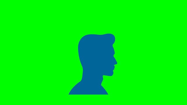 Artificial intelligence technology. Debate. A human and a robot are talking into a microphone. AI technology. Human and robot conducting discussion on public debates. 2d flat animation. Alpha channel