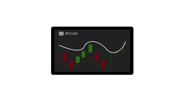 Bitcoin BTC/USD Trading Chart Showing Candlestick Price Movements, Market Trends, Technical Analysis, Volatility, and Potential Cryptocurrency Price Direction in a Digital Trading Interface