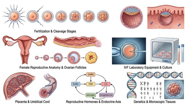 Human Reproduction Process Stages and Medical Techniques Overview