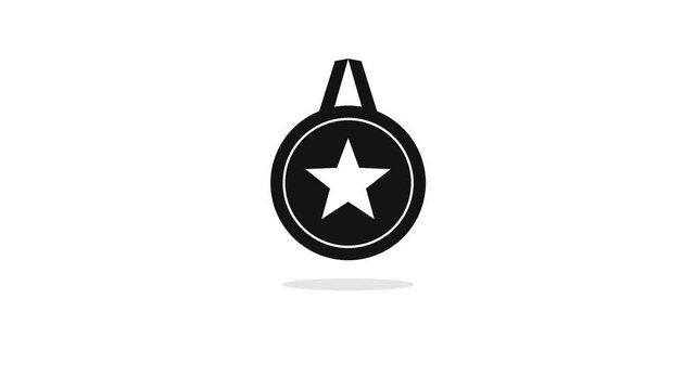 Award Medal Zoom & Swing - Minimalist Flat Icon Animation