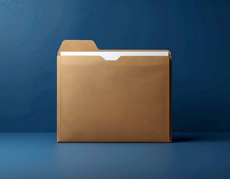 Close-up of brown paper folder with documents.