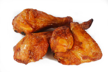 spicy grilled chicken on white background © Jira