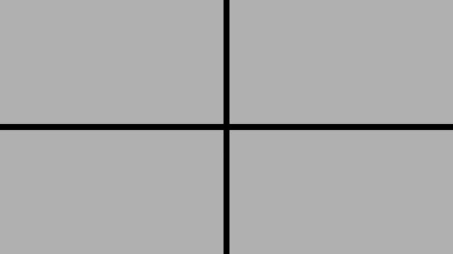 Four Window Frame Grid Transition Elements | Split Screen 2D Motion Graphics Animation on Green Screen ant 4k video 