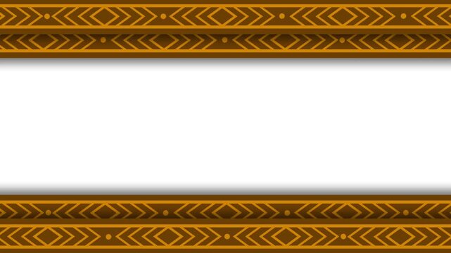 Indigenous Peoples Day Frame with Traditional Native American Geometric Border Design.