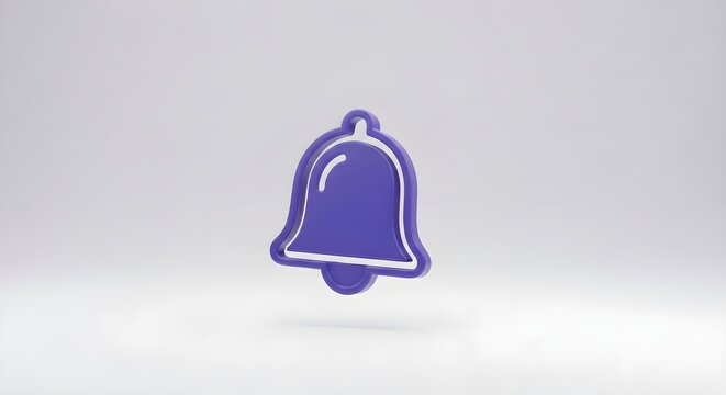 Purple Bell Icon Symbol Graphic 1.